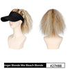 Women's Empty Top Hat Medium Wool Curly Wig For Daily Use - Effortless Glamor