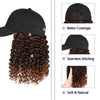 Ins Hot Baseball Cap with 16 Hair Extensions Adjustable Wig Hat Attached African Kinky Curly Hairpiece - Effortless Glamor