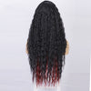 Ins Hot Long Jerry Curl Black Heat Resistant Fiber Middle Part Natural HairlineWigs