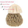 Wigyy Berets Cap with 8 Inch Wavy Curly Hat Wig - Effortless Glamor