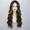 Ins Hot Brown Mixed Blonde Long Wavy Mini Lace Front Wigs - Effortless Glamor