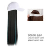 Wigyy White Baseball Cap Adjustable Long Straight Hair a Variety Of Colors - Effortless Glamor