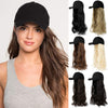 Ins Hot24" Long Curly Wavy Hairpiece Adjustable Baseball Cap Attached Natural Wig for Women Girls Bleach Blonde - Effortless Glamor