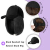 Short Hair Black And White Baseball Cap Wig - Effortless Glamor