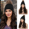 Wigyy Black Beanie Wig Hair Extensions - Effortless Glamor