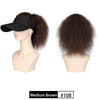 Women's Empty Top Hat Medium Wool Curly Wig For Daily Use - Effortless Glamor