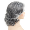 Short Grey Curly Wig Mixed Gray Wavy Wigs - Effortless Glamor