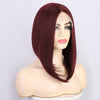 Wine RedLace Wigs Short Straight Lace Front Wig for Women