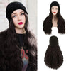 Knit Beanie Hat Wig with Long Wave Hair Extension For Women - Effortless Glamor