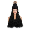 Wig Hat Long Curly Wavy Fluffy Wig for Women - Effortless Glamor