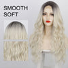 Ins Hot Brown Mixed Blonde Long Wavy Mini Lace Front Wigs - Effortless Glamor