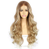 Women's Medium Parted Long Hair With Big Wavy Curls Before Lace