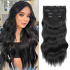 4pcs/set Long Wavy Hair Extensions Clip In Hair Extensions - Effortless Glamor