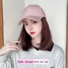 Pink Baseball Cap Hat Wigs - Effortless Glamor