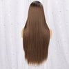 Hot Brazilian Long Straight Hair Mini Lace Front Wigs - Effortless Glamor