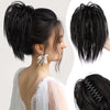 Messy ponytail clip extends hair - Effortless Glamor