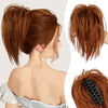 Messy ponytail clip extends hair - Effortless Glamor