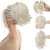 Synthetic Claw Clip In Ponytail Hair Extensions Diy Hairpiece Hair Bun - Effortless Glamor