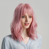 Hot Pink Short Natural Wave Wigs