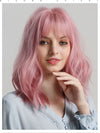 Hot Pink Short Natural Wave Wigs