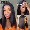 25CM Straight Short Bob Lace Front Human Hair Wigs - Effortless Glamor