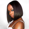 25CM Straight Short Bob Lace Front Human Hair Wigs - Effortless Glamor