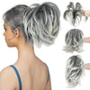 Synthetic Claw Clip In Ponytail Hair Extensions Diy Hairpiece Hair Bun - Effortless Glamor